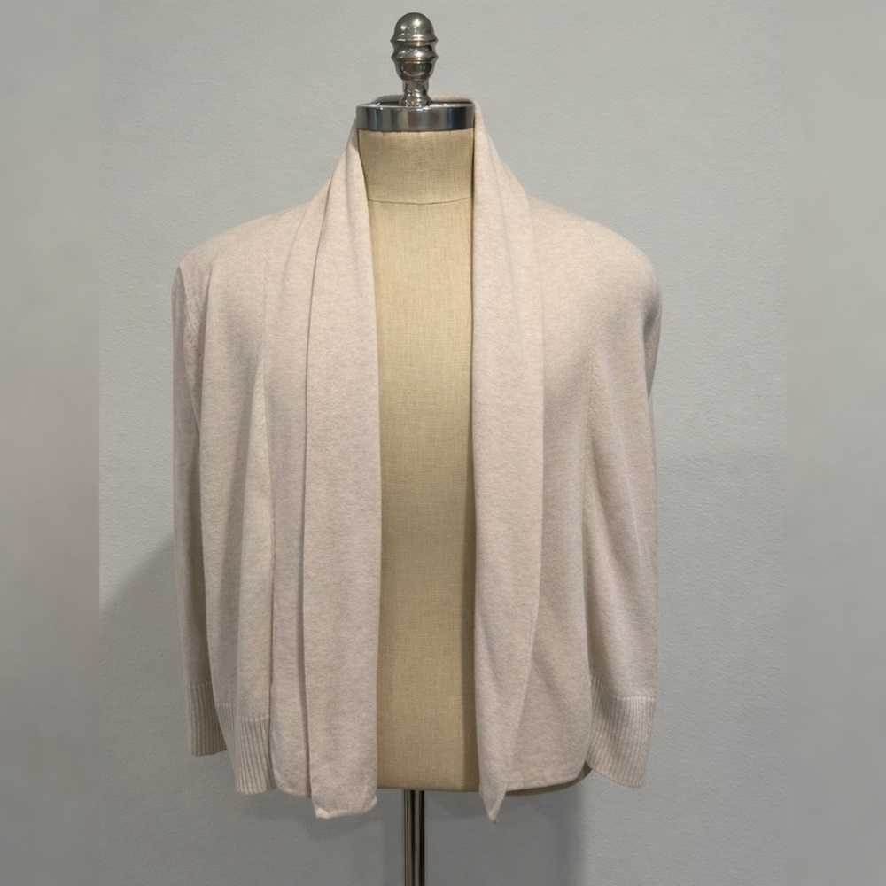 Eileen Fisher Light Beige Knit Cardigan